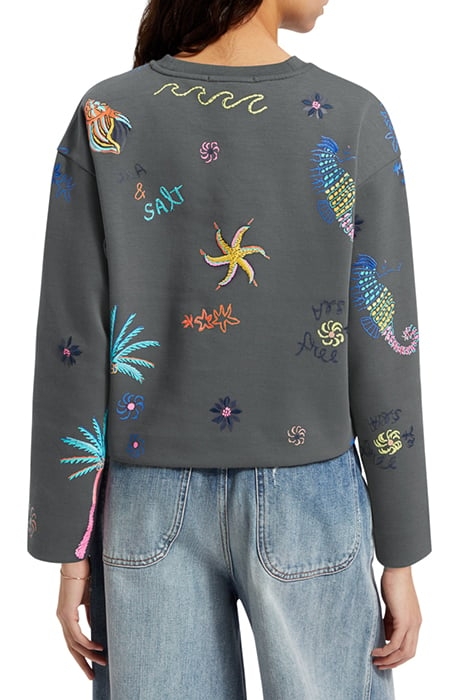 BOXY FIT EMBROIDERED SWEATSHIRT ANTRA 2