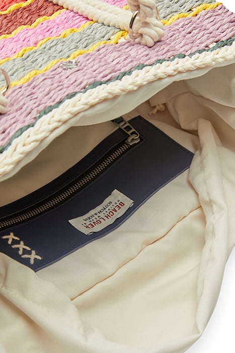 SWIMWEAR COLLECTION - PAPER STRAW SHOPPER BAG SOFT ICE 6