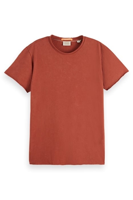 WASHED EMBROIDERED T-SHIRT TERRACOTTA 1