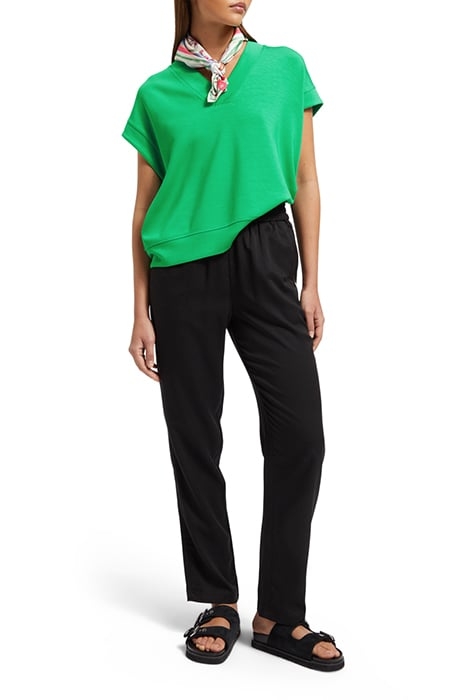 V-NECK SLEEVELESS MODAL SWEATSHIRT SCUBA GREEN 3