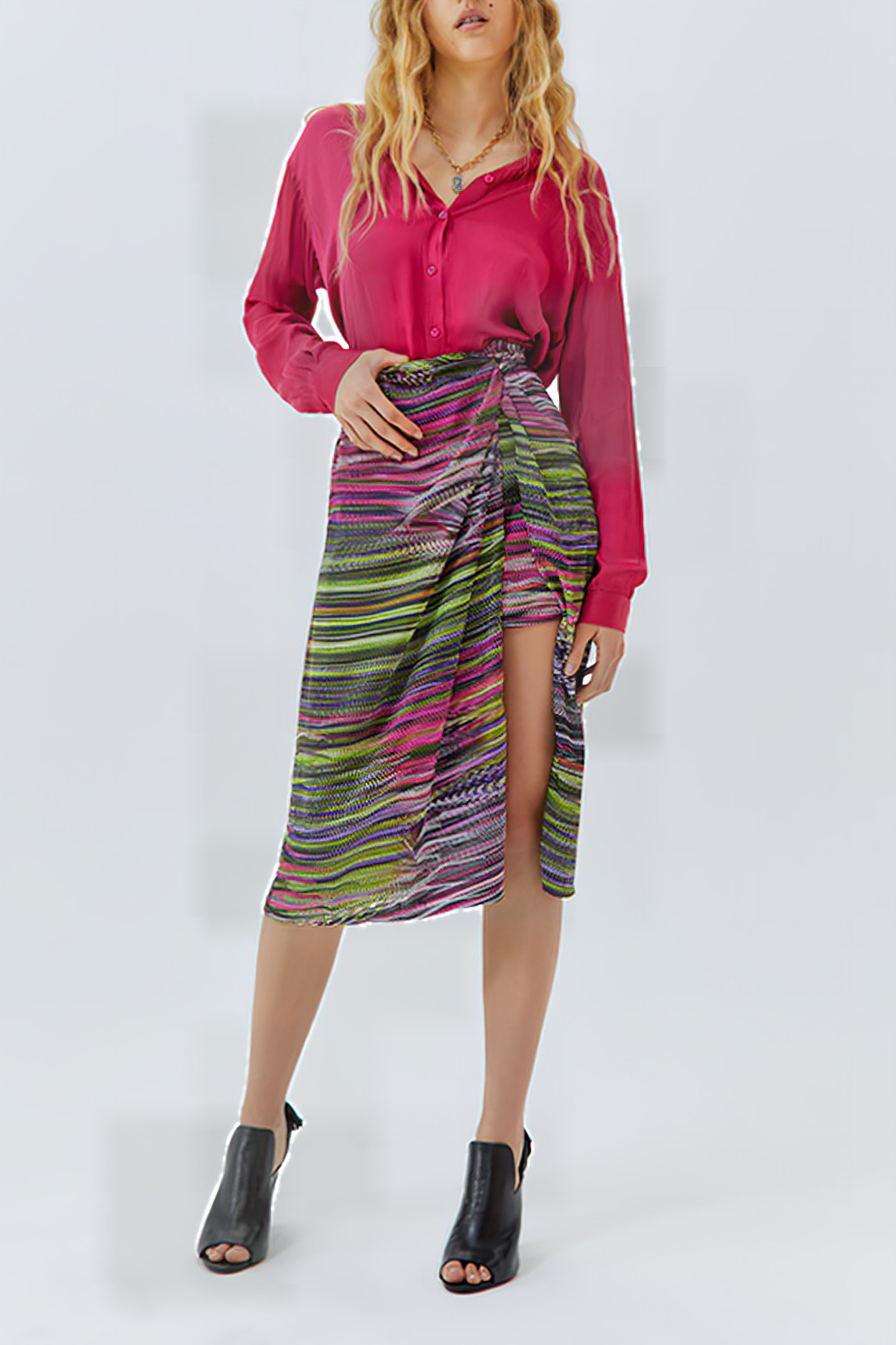 PRINTED AND TIED PAREO SKIRT 3