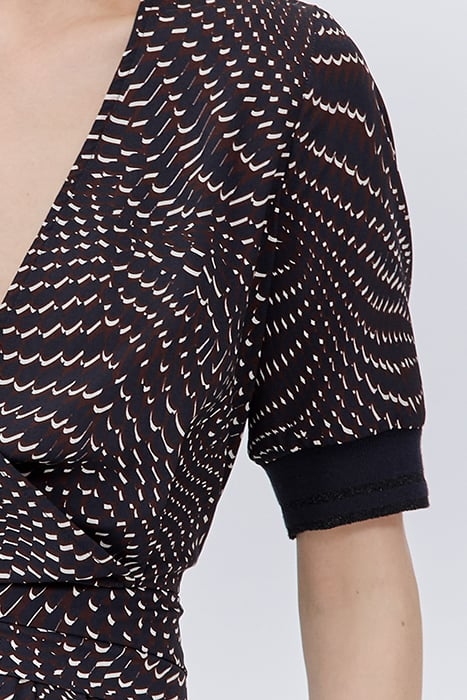 GARNET PSYCHEDELIC PRINT DRESS 4