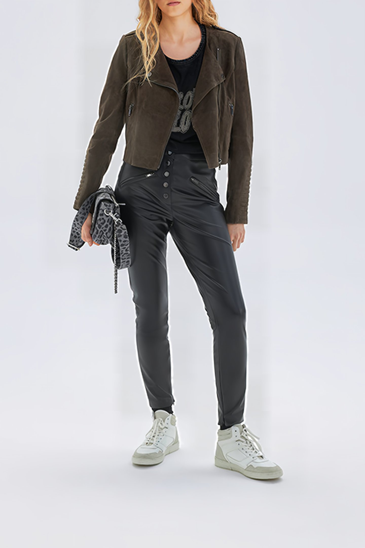 BLACK ROCK SKINNY TROUSERS, VISIBLE PRESS STUDS 5