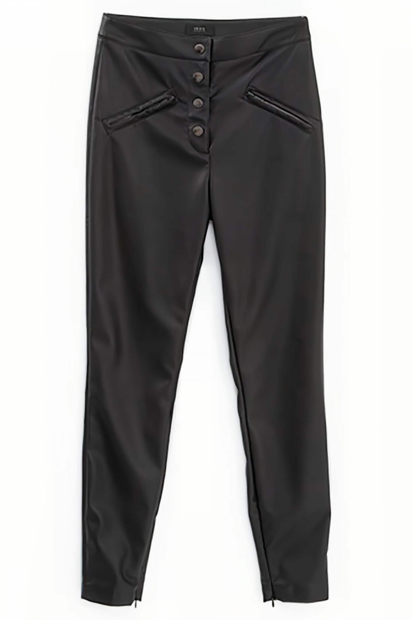 BLACK ROCK SKINNY TROUSERS, VISIBLE PRESS STUDS 4