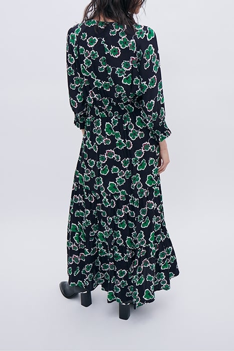 BLACK LONG XL FLORAL DRESS 2