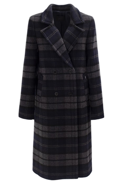GREY CHECK LONG COAT 3