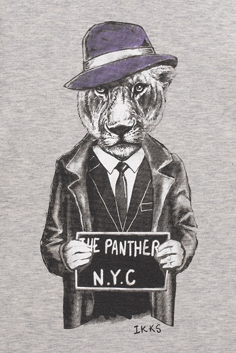BOYS’ GREY PANTHER-GANGSTER IMAGE T-SHIRT 5