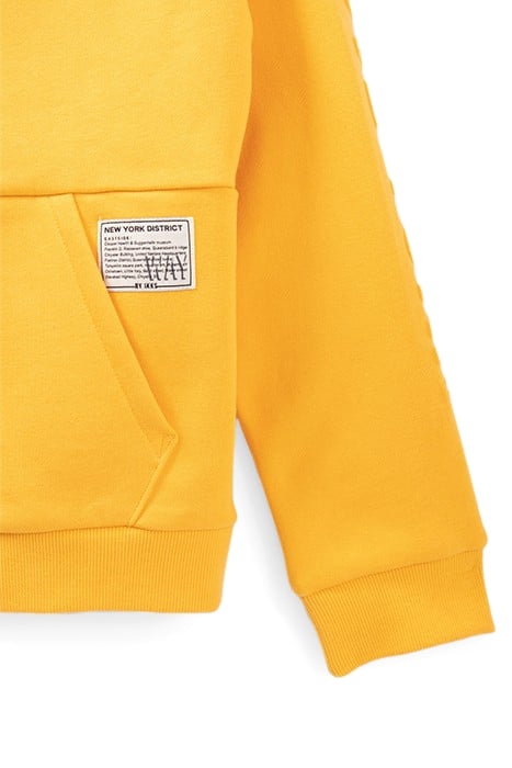 BOYS’ YELLOW CARDIGAN WITH EMBOSSED SLOGAN ON SLEEVE 5