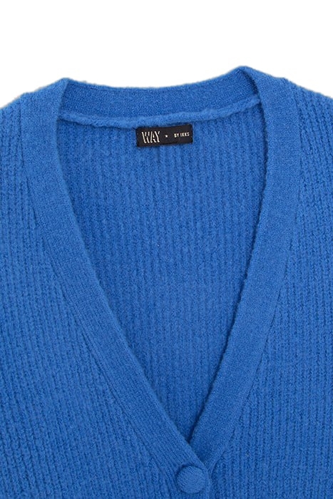 GIRLS’ BLUE KNIT CROPPED CARDIGAN 3