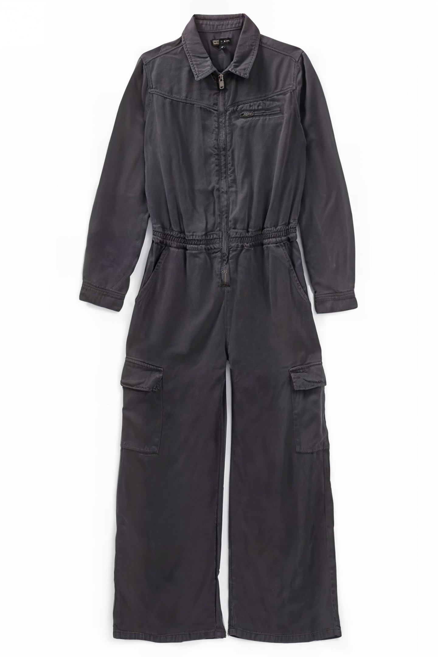 GIRLS’ GREY LYOCELL® ZIPPED JUMPSUIT 1