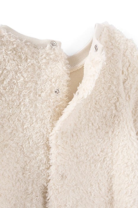 BABY GIRLS’ ECRU SHERPA DRESS WITH EMBROIDERED LOGO 6