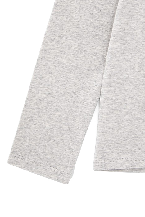 GIRLS’ GREY ROLLER SKATES IMAGE ORGANIC COTTON T-SHIRT 4