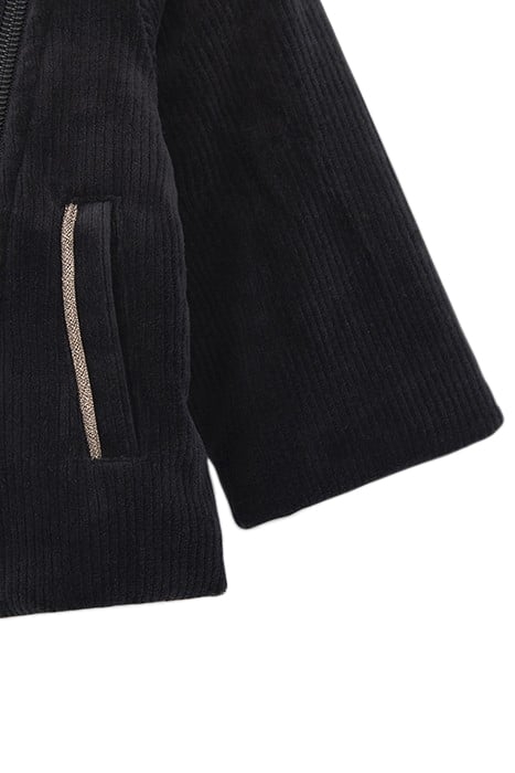 GIRLS’ BLACK CORDUROY BIKER-STYLE CARDIGAN 4