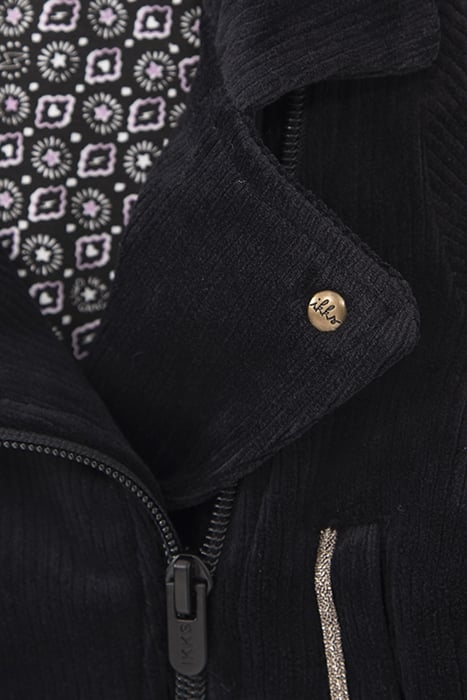 GIRLS’ BLACK CORDUROY BIKER-STYLE CARDIGAN 5