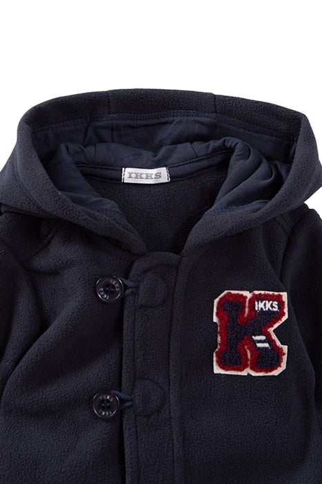 BABY BOYS’ NAVY FLEECE HOODED CARDIGAN 3