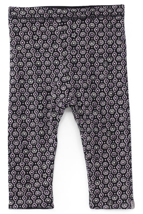 BABY GIRLS’ ROCK PRINT/BLACK REVERSIBLE LEGGINGS 1