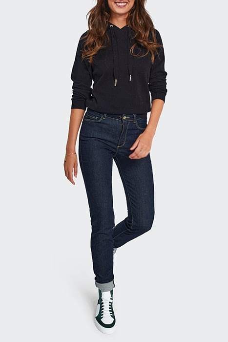 BLACK LUREX KNIT HOODED SWEATER 3