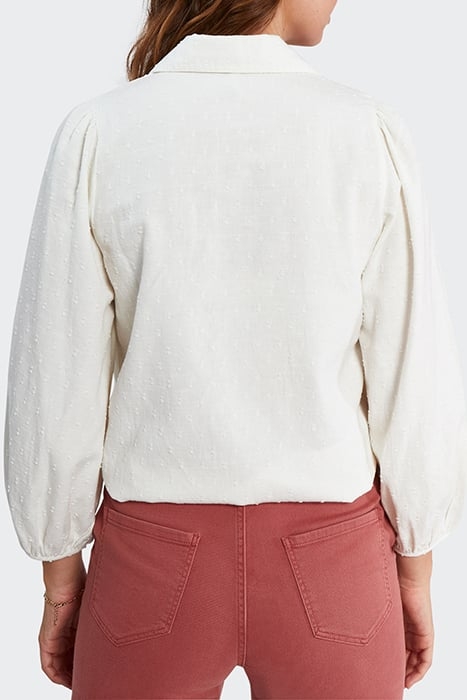 ECRU EYELET EMBROIDERY DICKEY SHIRT 2