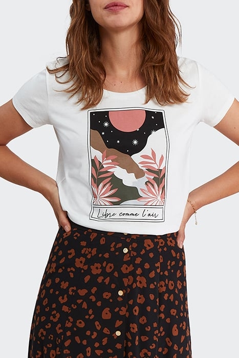 WHITE LANDSCAPE IMAGE T-SHIRT 1