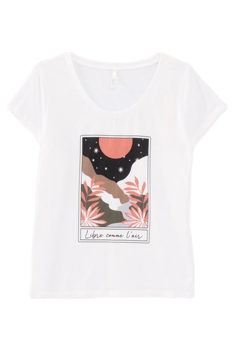 WHITE LANDSCAPE IMAGE T-SHIRT 4