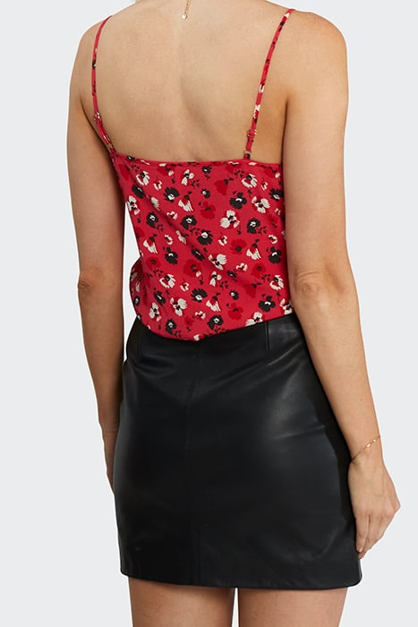 BLACK LEATHER SHORT SKIRT WITH SMALL CHAINS 2