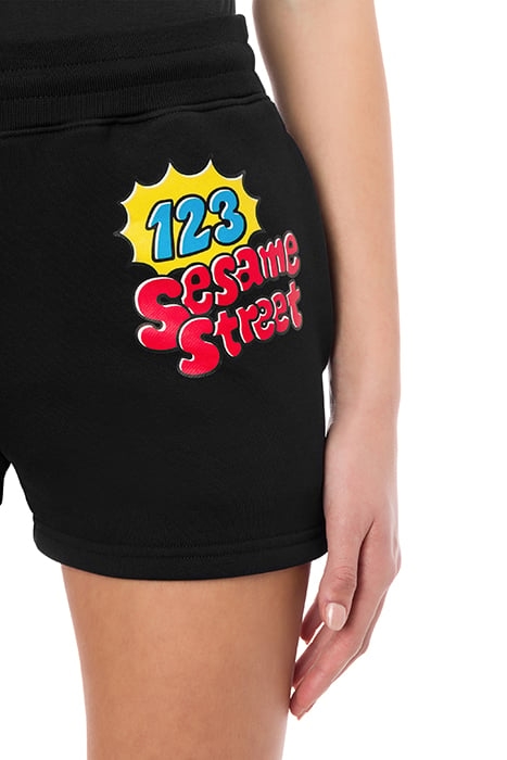 MOSCHINO MOSCHINO SESAME STREET© FLEECE SHORTS BLACK 4
