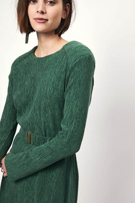 ANOUR PLISSÉ MINI DRESS DEEP EMERALD 5