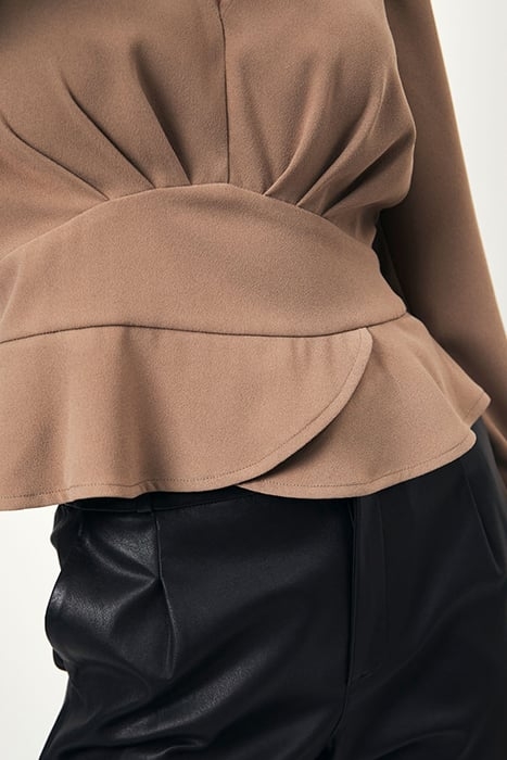 SAWYER PEPLUM TOP PURE TAUPE 5