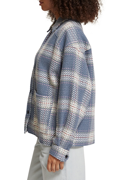 LIGHTWEIGHT CHECK OVERSHIRT BLUE MULTICOLOUR CHECK 7