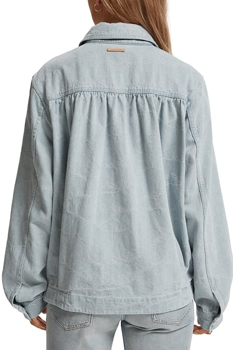 TRUCKER JACKET — INDIGO WAVES JACQUARD INDIGO WAVE JACQUARD 2