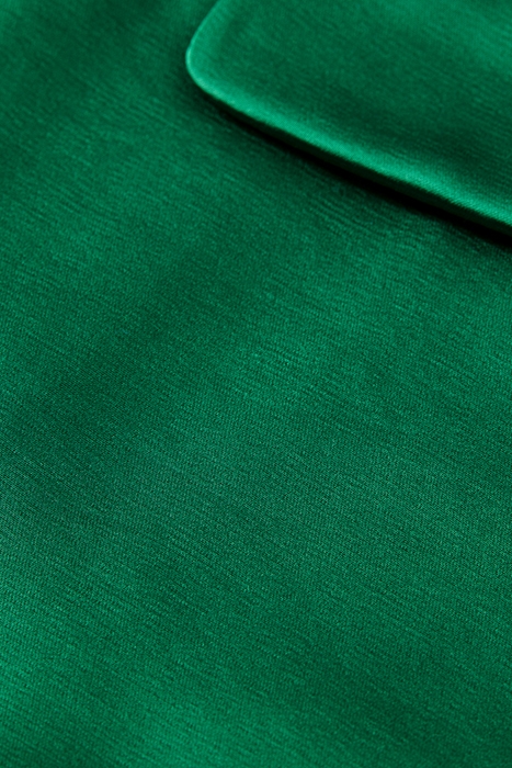 BELTED SATIN SINGLE BREASTED BLAZER PINE TREE 8