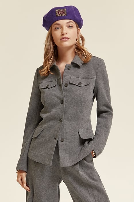 JERSEY TAILORED BLAZER CHARCOAL MELANGE 5