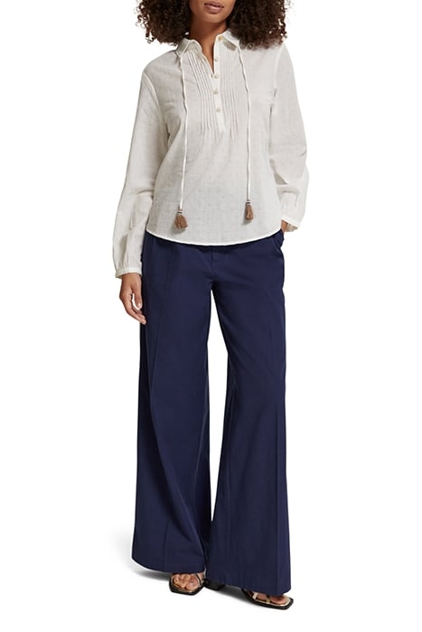 PIN TUCK BIB TOP WHITE 3