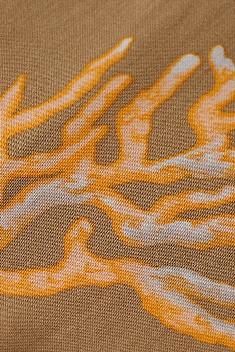 ALLOVER PRINTED VISCOSE SHORT TAUPE CORAL AOP 3