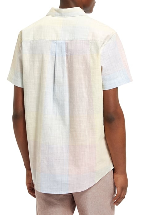 STRUCTURED CHECKED SHORT SLEEV MULTI COLOUR CHECK 2