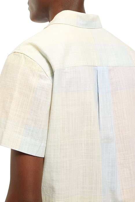 STRUCTURED CHECKED SHORT SLEEV MULTI COLOUR CHECK 6