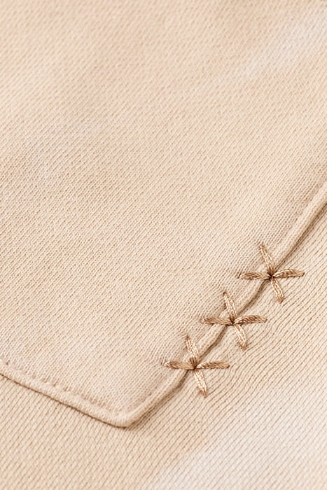 WASHED POLO COLLAR SWEATSHIRT PEBBLE 3