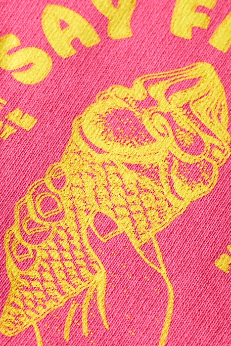 GARMENT-DYED ARTWORK SWEATSHIR TROPICAL PINK 3