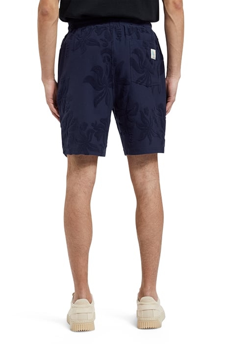 JACQUARD TOWELLING SHORTS NAVY BLUE 4