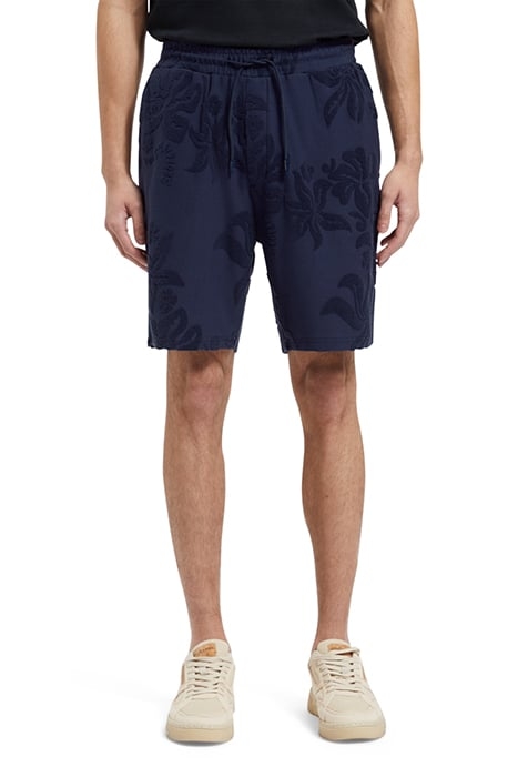 JACQUARD TOWELLING SHORTS NAVY BLUE 3