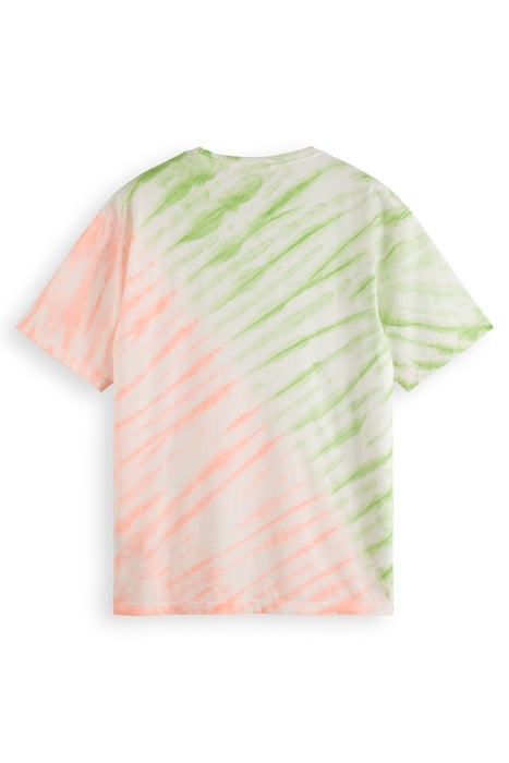 DIAGONAL TIE DYE T-SHIRT SWAN/ NEON TIE DYE 5