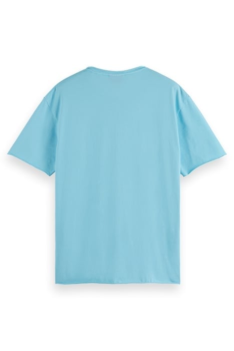 RAW EDGE T-SHIRT WASHED NEON BLUE 2