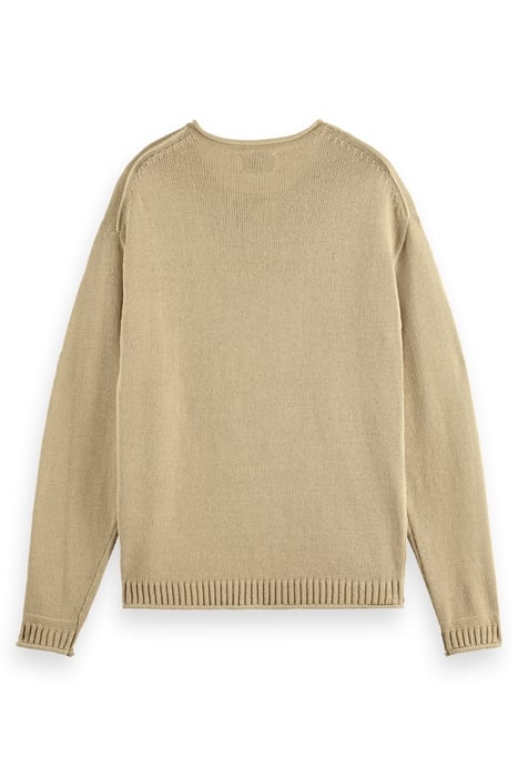 PULLOVER WITH ROLLED EDGES PEBBLE 5