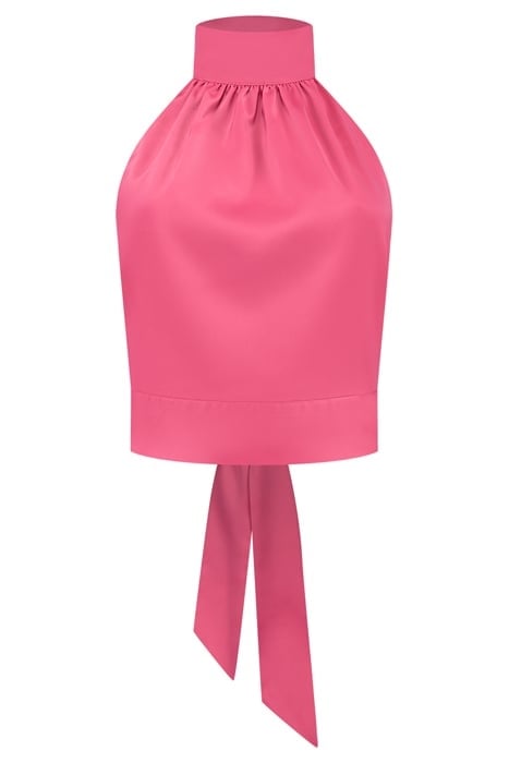 LOREN SATIN TOP CANDY PINK 1