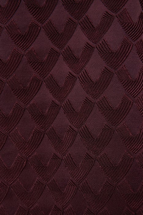 V JACQUARD DRESS BROWN SYRAH 6