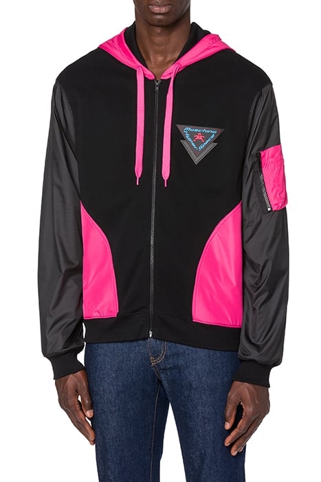 MOSCHINO HYPER SPACE COTTON SWEATSHIRT BLACK 1