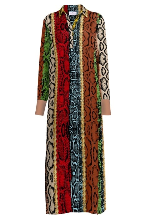 DRESS TURIN LONG SNAKE COLORFUL MULTICOLOR 3