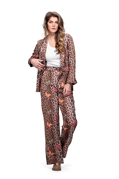 PANTS MOON PANTER WITH BUTTERFLIES CAMEL 1