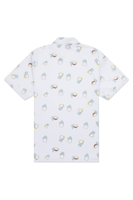 H2O-DRI ACE FIESTA MESH POLO SHORT SLEEVE WHT COMBO 2