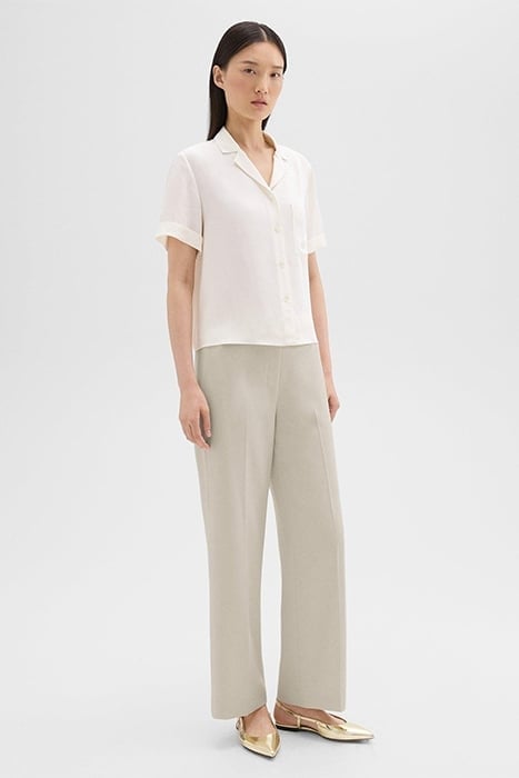 WIDE-LEG PULL-ON PANT IN ADMIRAL CREPE PUMICE 1